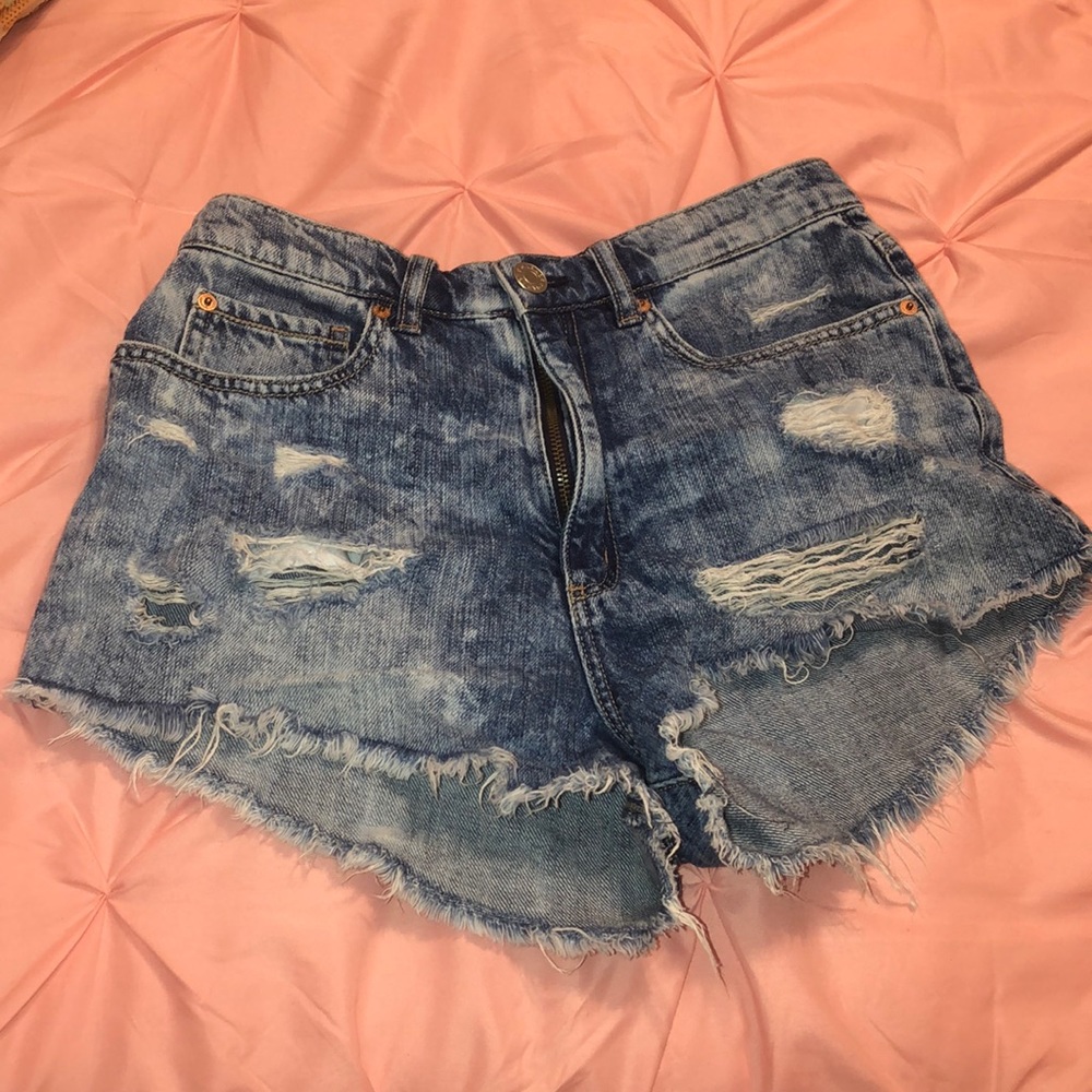 GARAGE Distressed Mini Shorts
